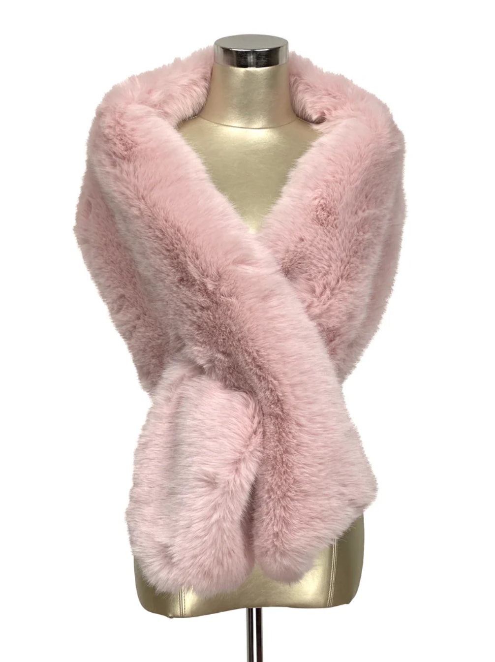 Faux Fur Shrug in Pink