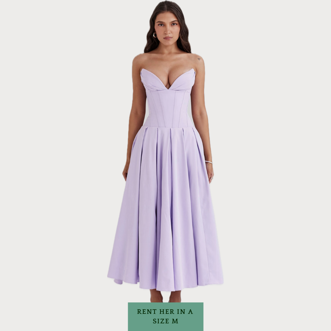 Lady Midi Dress in Orchid Twill