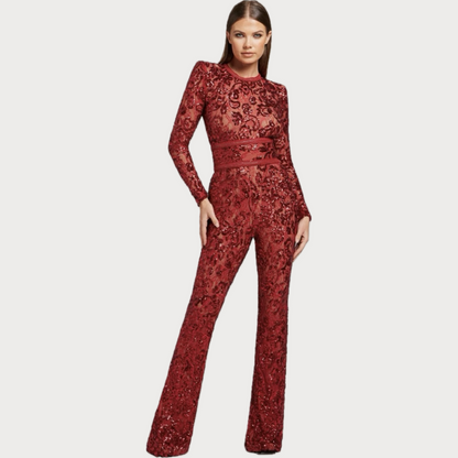 Bella Jumpsuit in Red