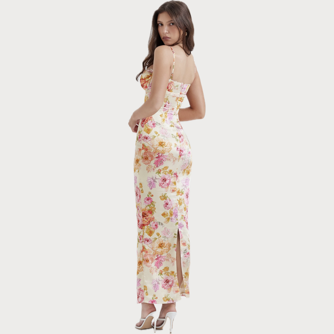 Josefina Maxi Dress in Ivory Floral